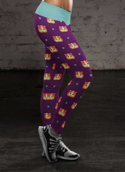 Purple Cat Leggings