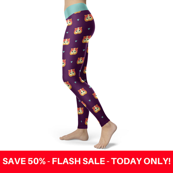 Purple Cat Leggings