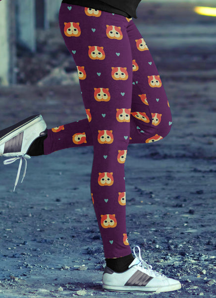 Purple Cat Leggings