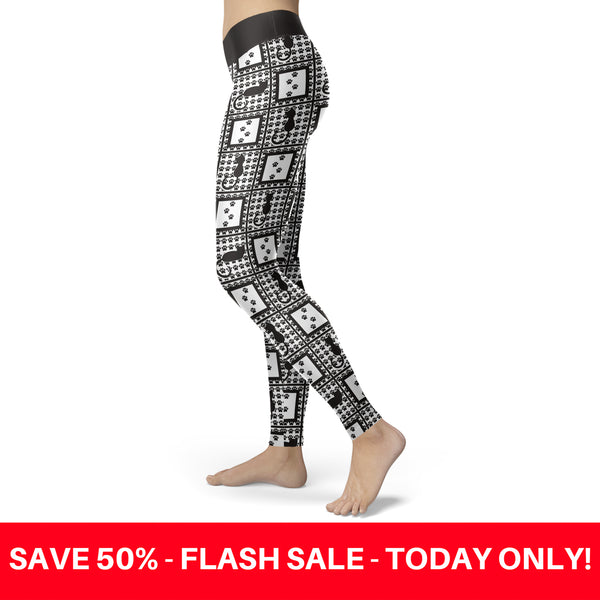 Black Cats and Paws Leggings
