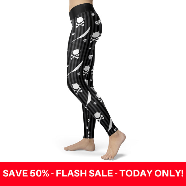 Cat Pirate Crossbones Leggings