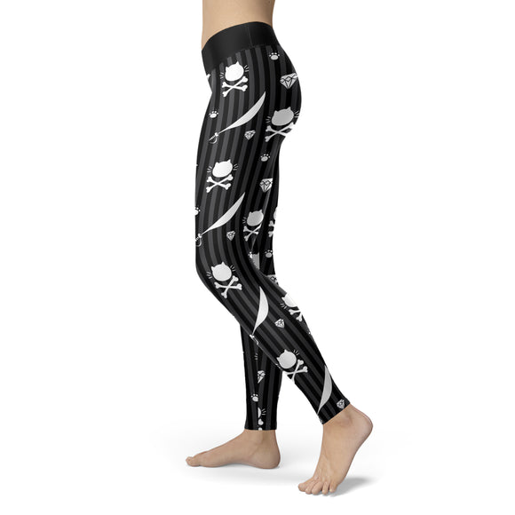 Cat Pirate Crossbones Leggings