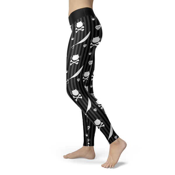 Cat Pirate Crossbones Leggings