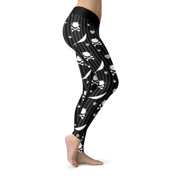 Cat Pirate Crossbones Leggings