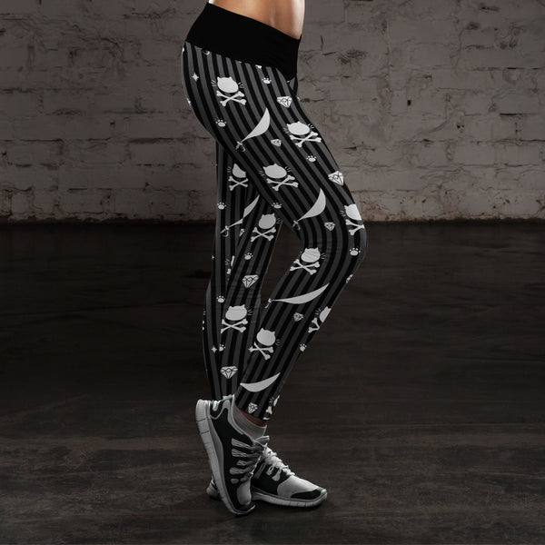 Cat Pirate Crossbones Leggings