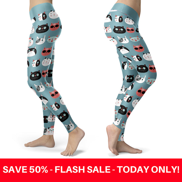 Cat Faces Leggings