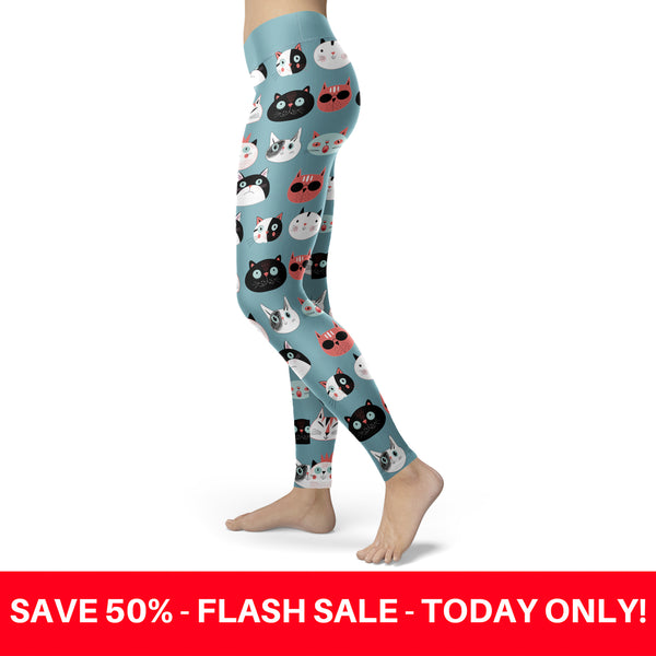 Cat Faces Leggings