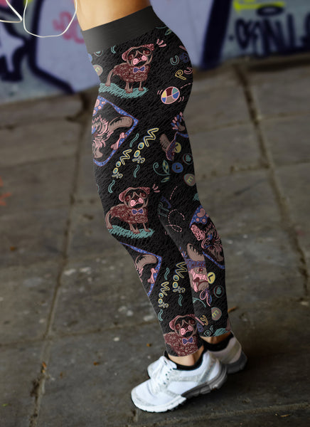 Ugly Puppy Love Black Leggings