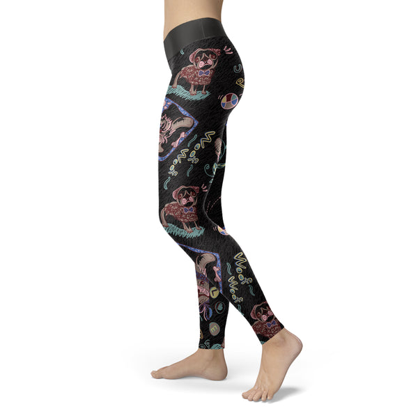 Ugly Puppy Love Black Leggings