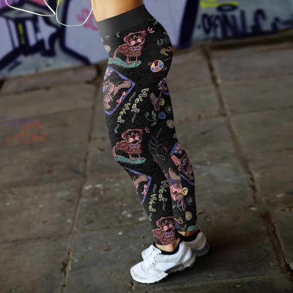 Ugly Puppy Love Black Leggings