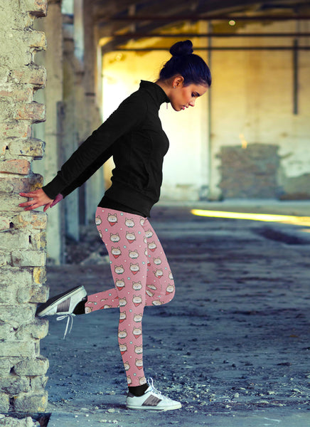Shiba Inu Puppy Pink Leggings