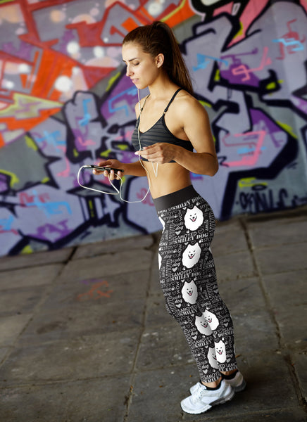 Samoyed Smiley Dog Leggings