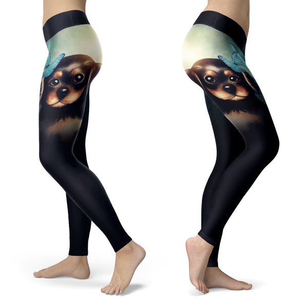 Cute Puppy Butterfly Leggings