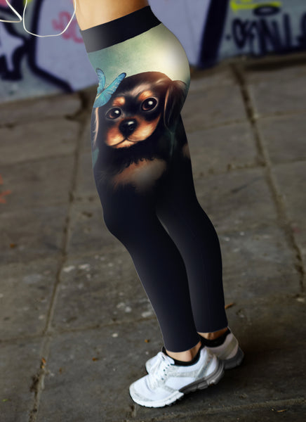 Cute Puppy Butterfly Leggings