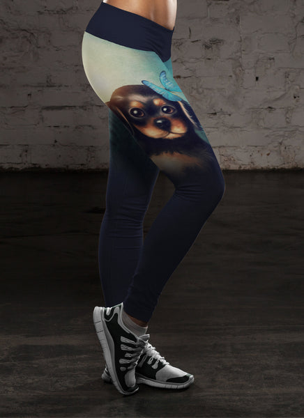 Cute Puppy Butterfly Leggings
