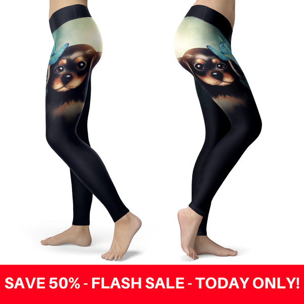 Cute Puppy Butterfly Leggings