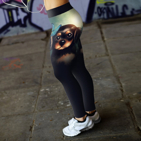 Cute Puppy Butterfly Leggings